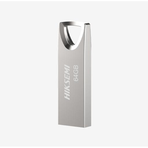 [HIKSEMIBYHIKVISION_HS-USB-M200/64G/2.0] HIKSEMI by HIKVISION Memoria USB de 64 GB / Versión 2.0 / Metalica / Compatible con Windows, Mac y Linux