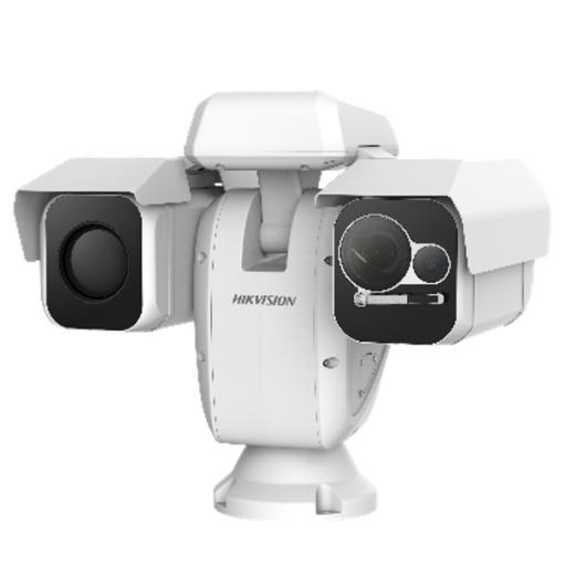 [HIKVISIONDIGITALTECHNOLOGY_DS-2TD6237-50H4L/W] Hikvision Digital Technology Punta de Poste IP Dual / Térmica 50 mm (384 X 288) + Óptico 40X (4 Megapixel) / 800 mts IR / IP66 / Detección de Temperatura / microSD