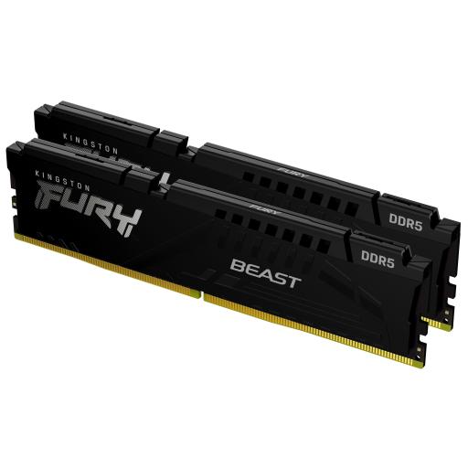 [KINGSTONTECHNOLOGY_KF552C36BBEK2-64] Kingston technology MEMORIA DIMM DDR5 KINGSTON (KF552C36BBEK2-64) 64GB (2X32GB) 5200MHZ, CL36 FURY BEAST BLACK EXPO