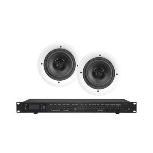[EPCOM_EP2060W/2CS] Epcom Amplificador de Audio con 2 Bocinas SP6 | 2 x 60W | Baja Impedancia 4 - 8Ω | Reproductor Bluetooth, FM, USB, SD | Efectos Integrados Delay, Echo, Repeat