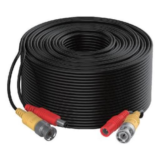[HIKVISIONDIGITALTECHNOLOGY_DS-1LH1S2C-20] Hikvision Digital Technology Cable Coaxial Siames (Mini RG59) + Alimentación / 20 Metros de Distancia / CCA / Soporta 1080p (2 Megapixel) hasta 4K (8 Megapixel) / Uso Interior y Exterior