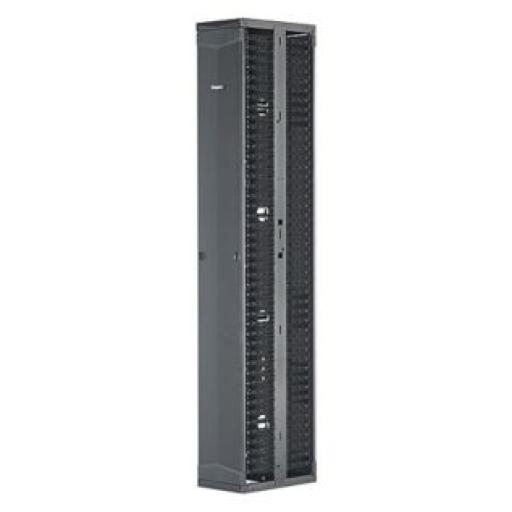 [PANDUIT_PR2VD10] Panduit Organizador Vertical PatchRunner™, Doble (Frontal y Posterior), Para Rack Abierto de 45 Unidades, 10in de Ancho, Color Negro
