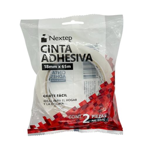 [NEXTEP_NE-607S] Nextep Cinta Nextep Adhesiva Corte Fácil 18 mm x 65 mts Bolsa c/2