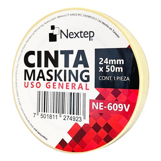 [NEXTEP_NE-609V] Nextep Cinta Nextep Masking Uso General 24 mm x 50 mts