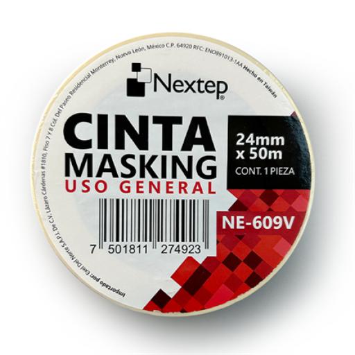 [NEXTEP_NE-609V] Nextep Cinta Nextep Masking Uso General 24 mm x 50 mts