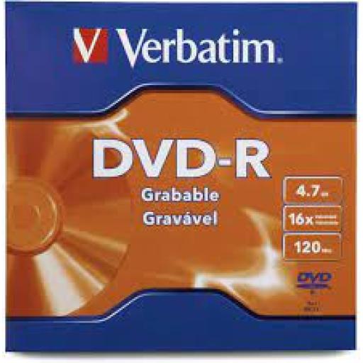 [VERBATIM_97323] Verbatim DVD-R Verbatim 4.7GB 16X C/50 Piezas