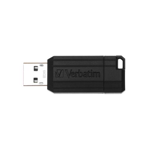 [VERBATIM_49065] Verbatim Memoria USB Verbatim PinStripe de 64GB Color Negro
