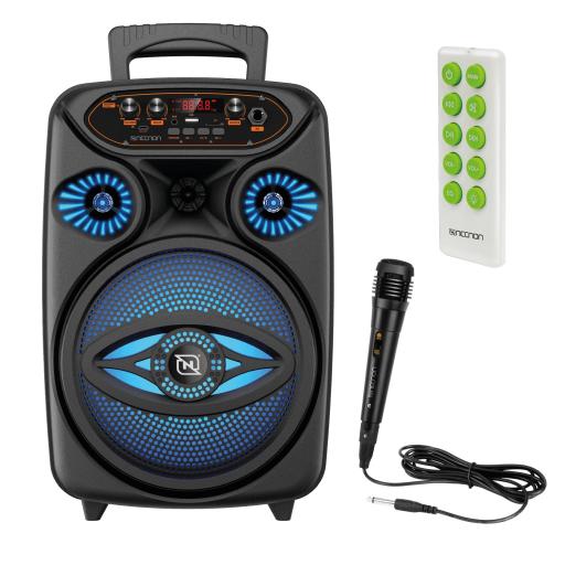 [NECNON_NBBB8W0118] NECNON BAFLE NECNON BT 8"NB-08W TWS MIC ALA/FM/MICSD/USB/3.5M 3800WPMPO NEGRO NBBB8W0118