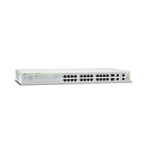 [ALLIEDTELESIS_AT-FS750-28PS-10] Allied Telesis WebSmart Switch, 24 puertos PoE+ 10/100 Mbps + 2 puertos 10/100/1000 Mbps + 2 SFP Gigabit Combo, 193 W