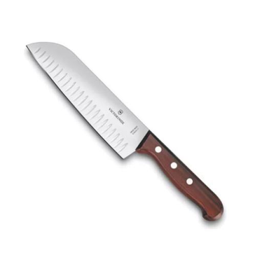 [VICTORINOX_6.8520.17G] Victorinox Cuchillo Santoku Wood de 17 cm, filo con alvéolos estilo Japones.