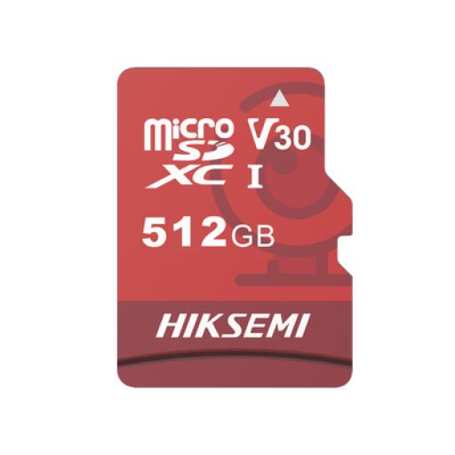 [HIKSEMIBYHIKVISION_HS-TF-E1/512G] HIKSEMI by HIKVISION Memoria MicroSD / Clase 10 de 512 GB / Especializada Para Videovigilancia (Uso 24/7) / Compatibles con cámaras HIKVISION y Otras Marcas / 95 MB/s Lectura / 60 MB/s Escritura