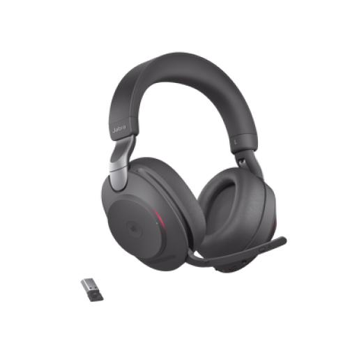 [JABRA_EVOLVE2-85-MS-BK-A] Jabra Jabra Evolve2 85, Auricular stereo versión MS con cancelación de ruido activa, dongle USB-A indicador de ocupado (Busylight)(28599-999-999)