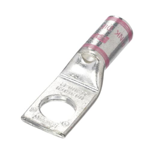 [PANDUIT_LCA1/0-12-X] Panduit Terminal Conector Barril de 1 Orificio 1/2", con Talón para Mirilla, para cable 1/0 AWG. 10 Piezas