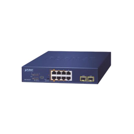 [PLANET_GSD-1022UP] Planet Switch PoE No Administrable de Escritorio, 2 Puertos Gigabit 802.3bt, 4 Puertos Gigabit 802.3at, 2 Puertos 10/100/1000, 2 Puertos SFP Gigabit.