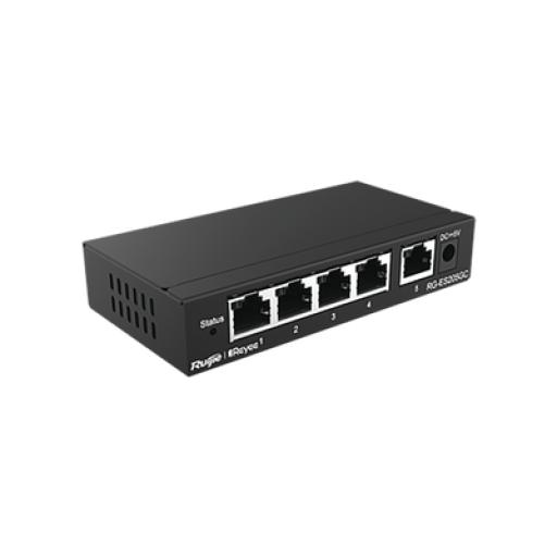 [RUIJIE_RG-ES205GC] RUIJIE Switch Administrable con 5 puertos Gigabit, gestión gratuita desde la nube