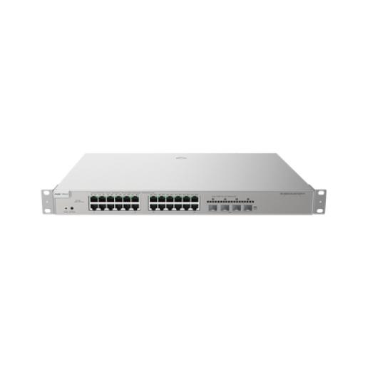 [RUIJIE_RG-NBS5200-24GT4XS-P] RUIJIE Switch Administrable Capa 3 con 24 puertos Gigabit PoE 802.3af/at + 4 SFP+ para fibra 10Gb, gestión gratuita desde la nube, 370w