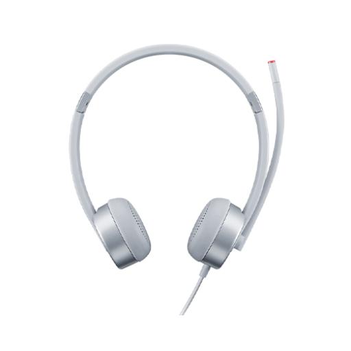[LENOVO_GXD1E71386] Lenovo 100 Stereo Analogue Headset Auriculares Oficina/Centro de llamadas Plata