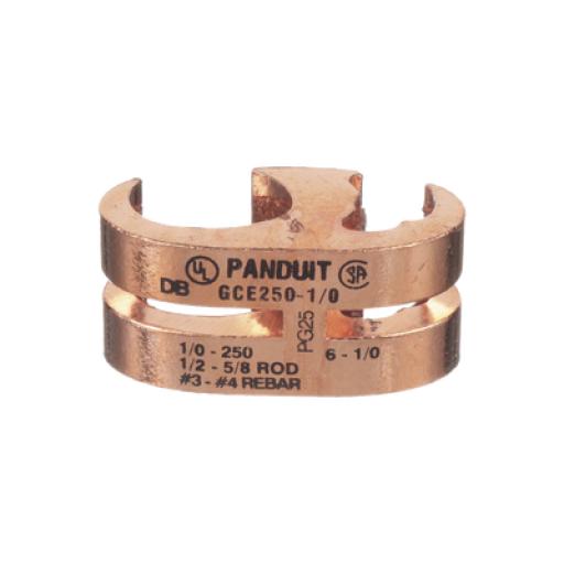 [PANDUIT_GCE250-1/0-Q] Panduit Conector de Conexión a Tierra estilo "E" para Conductor 1/0 AWG STR – 250 KCMIL MAIN y 6 AWG SOL – 1/0 AWG STR TAP