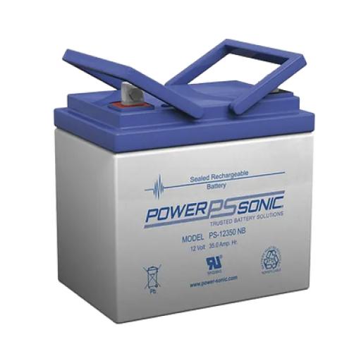 [POWER-SONIC_PS-12350-NB] Power-Sonic Batería 12V, 35AH, Para Respaldo, Tecnologías AGM/VRLA, 5 Años Vida Útil, Terminales NB, Reconocida UL   
