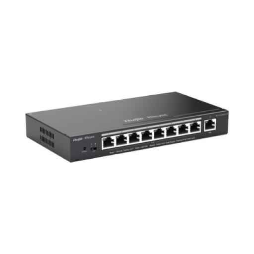 [RUIJIE_RG-ES209GC-P] RUIJIE Switch Administrable 8 Puertos PoE+ 802.3af/at Gigabit, gestión gratuita desde la nube, 120w
