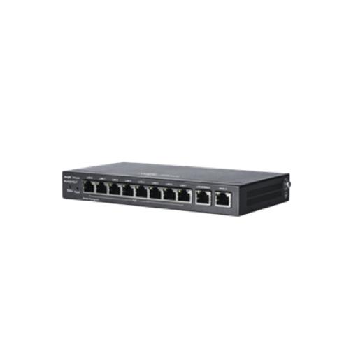 [RUIJIE_RG-EG210G-P] RUIJIE Router Balanceador PoE Cloud 10 puertos gigabit (8 puertos PoE), soporta 4x WAN configurables, hasta 200 clientes con desempeño de 600 Mbps asimétricos
