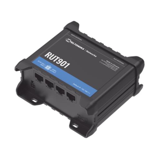 [TELTONIKA_RUT901] Teltonika Router LTE dual SIM, 4 puertos Ethernet, conectorizado, Bandas B1, B2, B3, B4, B5, B7, B8, B28, B66