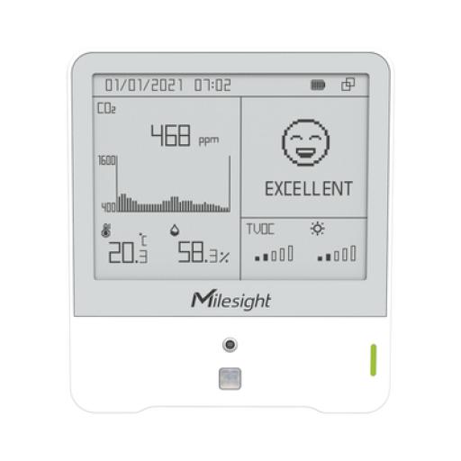 [MILESIGHT_AM307-915M] MILESIGHT Display LoRaWAN con sensor de temperatura, humedad y calidad del aire 