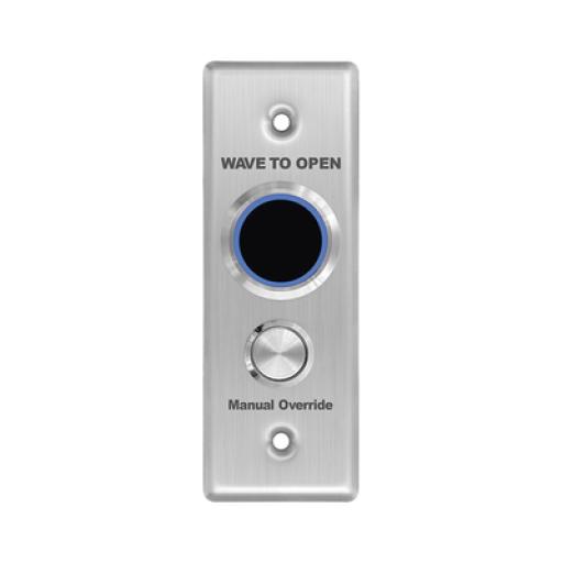 [ACCESSPRO_APB2BL-40] AccessPRO Botón de Salida Doble con Aro Iluminado / IP65 / Diseño Estético Delgado / Temporizador y Distancia Ajustable / Botón Sin Contacto y Botón de Contacto en uno solo