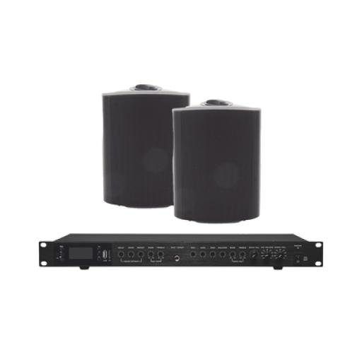[EPCOM_EP2060W/2WSB] Epcom Amplificador de Audio con 2 Bocinas OL-5BK | 2 x 60W | Baja Impedancia 4 - 8Ω | Reproductor Bluetooth, FM, USB, SD | Efectos Integrados Delay, Echo, Repeat