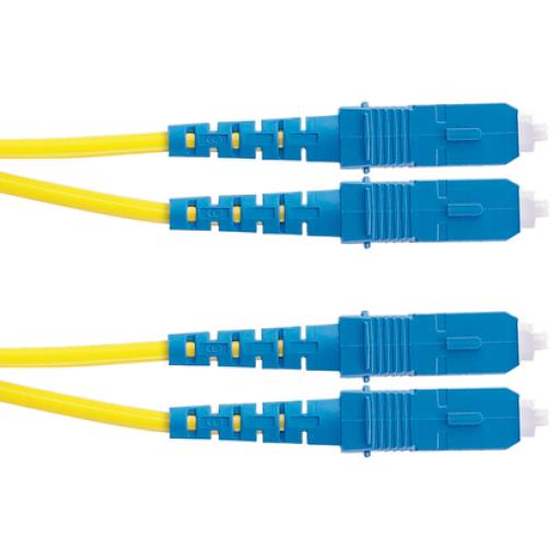 [PANDUIT_F923RSNSNSNM005] Panduit Jumper de Fibra Optica Monomodo 9/125 OS2, SC-SC Duplex, OFNR (Riser), Color Amarillo, 5 Metros