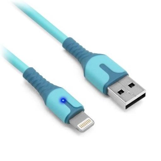[DATACOMPONENTS_6001370] Data Components FASTCHARGE CABLE USB V3.0 LIGHTNING AZUL 1MT