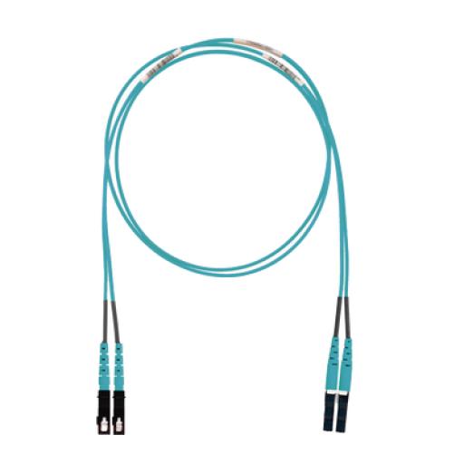 [PANDUIT_FX2ELLNSNSNM002] Panduit Jumper de Fibra Optica Multimodo 50/125 OM3, LC-SC Duplex, LSZH (Cero Halógenos), Color Aqua, 2 Metros