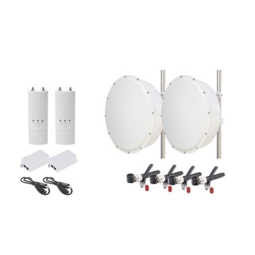 [MIMOSANETWORKS_C5CTXP30KIT] Mimosa Networks Kit de 2 radios C5C, 2 antenas de 30 dBi con rango de frecuencias (4.9-6.5 GHz), incluye jumpers y radomo, ideal para distancias de hasta 30km