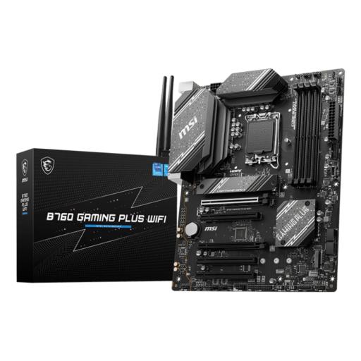 [MSI_B760 GAMING PLUS WIFI] MOTHERBOARD MSI (B760 GAMING PLUS WIFI) SOCKET 1700, 4*DDR5 6800 MHZ, HDMI, DP, ATX