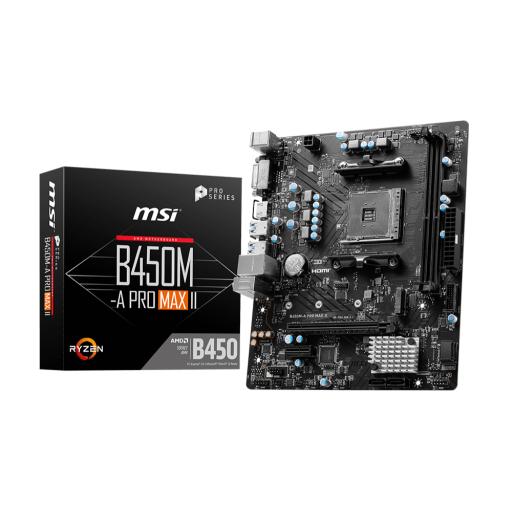 [MSI_B450M-A PRO MAX II] MOTHERBOARD MSI (B450M-A PRO MAX II) SOCKET AM4, 2*DDR4 4133 MHZ, HDMI, DVI, MICRO ATX