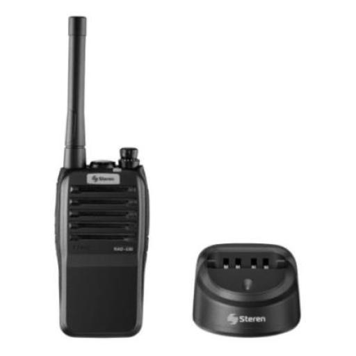 [STEREN_RAD-530] Steren Radio Intercomunicador Steren Profesional Portátil Hasta 7km de Alcance 7W Color Negro