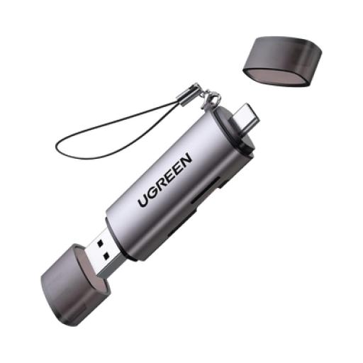 [UGREEN_50706] Ugreen Lector de Tarjetas USB-C OTG, USB-A 5Gbps para TF, SD, Micro SD, SDXC, SDHC, MMC, RS-MMC, Micro SDXC, Micro SDHC, UHS-I,