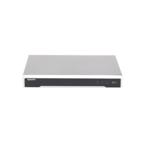 [EPCOMPROFESSIONAL_EV-8016TURBO-DL(E)] EPCOM PROFESSIONAL (ACUSENSE / Evita Falsas Alarmas) DVR 4K / 16 Canales TURBOHD + 16 Canales IP / 2 Bahía de Disco Duro / Audio por Coaxitron / Salida de Vídeo en 4K / Entrada Salida de Alarma