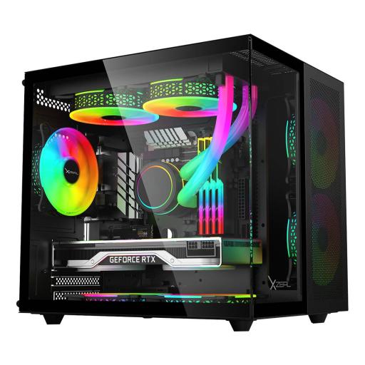 [XZEAL_XZGAMC1B] XZEAL GABINETE XZEAL CUBO M-ATX/ITX NEGRO 3 VENTILADORES ARGB XZGAMC1B