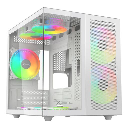 [XZEAL_XZGAMC1W] XZEAL GABINETE XZEAL CUBO M-ATX/ITX BLANCO 3 VENTILADORES ARGB XZGAMC1W