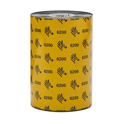 [ZEBRA_06200GS11007] Zebra RIBBON RESIN 110MMX74M 4.33IN X242FT) 6200  12MM (0.5IN) CORE