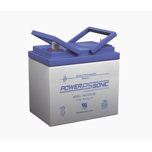 [POWER-SONIC_PS-12350-NB3] Power-Sonic Batería 12V, 35AH, Para Respaldo, Tecnologías AGM/VRLA, 5 Años Vida Útil, Terminales NB3, Reconocida UL   
