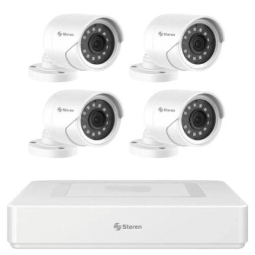 [STEREN_CCTV-944/HDD] Steren DVR de 6 Canales Steren Pentahíbrido con HDD de 1TB H.265 HDMI/VGA/USB Color Blanco