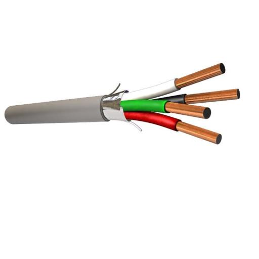 [VIAKON_92-73] Viakon Bobina de Cable de 305 metros , 4 x 18 AWG , Aislamiento individual de Policloruro de Vinilo (PVC),  con propiedades Antiflama, para aplicaciones en sistemas de seguridad.