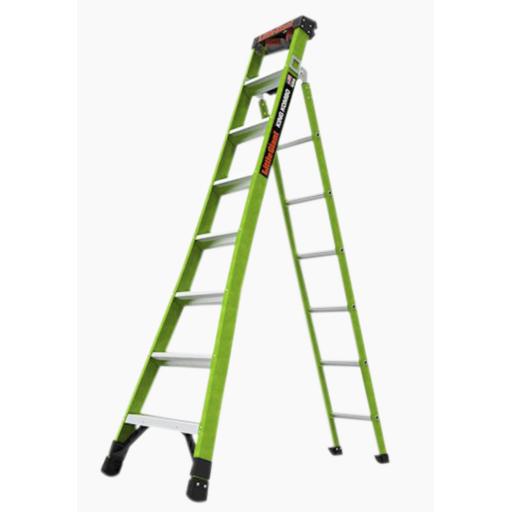 [LITTLEGIANT_KING-KOMBO2-8IAAC] Little Giant Escalera de Tijera 3 en 1 de 2.44 Metros, Fibra de Vidrio (SKU13908-001). Hecha en E.U.A. (Versión 2.0)