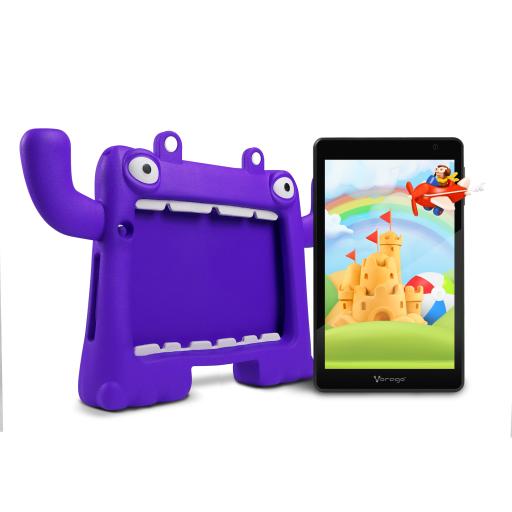 [VORAGO_PAD-8-KIDS-PR] Vorago Tablet Vorago PAD-8-KIDS 8"Quadcore 64GB Ram 4GB 2MP/5MP Android 13 Funda Morada