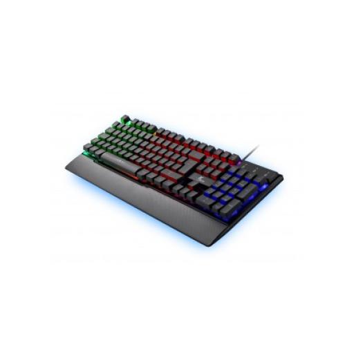 [XTECH_XTK-510S] Teclado para Gaming Xtech XTK-510S - Español - Iluminación LED Multi-color con efectos de luz - Conexión USB inmediata - Descansa-palmas integrado con acabado texturizado