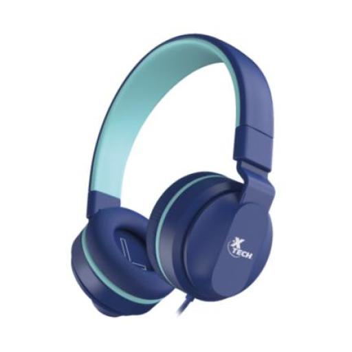[XTECH_XTH-356] Xtech XTH-356 - Headphones with microphone - Para Tablet / Para Portable electronics / Para Cellular phone - Wired - Avid for Kids Blue