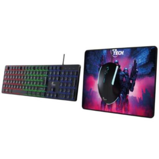 [XTECH_XTK-535S] Xtech - Keyboard, mouse and mouse pad - Wired - Spanish - USB - Black - Gaming XTK-535S