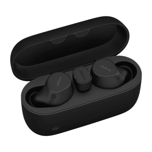 [JABRA_20797-999-899] Jabra Evolve2 Buds MS - Auriculares inalámbricos con micro - en oreja - Bluetooth - cancelación de sonido activo - USB-C a través de adaptador Bluetooth - aislamiento de ruido - negro - Certificado para Equipos de Microsoft